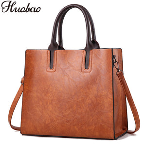 2018 Women Bag PU Leather Handbags Ladies Large Hand Bags Female Square Shoulder Messenger Bag Women Vintage Tote Bag Sac A Main