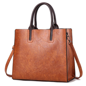 2018 Women Bag PU Leather Handbags Ladies Large Hand Bags Female Square Shoulder Messenger Bag Women Vintage Tote Bag Sac A Main