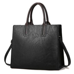 2018 Women Bag PU Leather Handbags Ladies Large Hand Bags Female Square Shoulder Messenger Bag Women Vintage Tote Bag Sac A Main