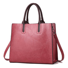 Load image into Gallery viewer, 2018 Women Bag PU Leather Handbags Ladies Large Hand Bags Female Square Shoulder Messenger Bag Women Vintage Tote Bag Sac A Main