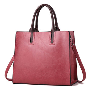2018 Women Bag PU Leather Handbags Ladies Large Hand Bags Female Square Shoulder Messenger Bag Women Vintage Tote Bag Sac A Main
